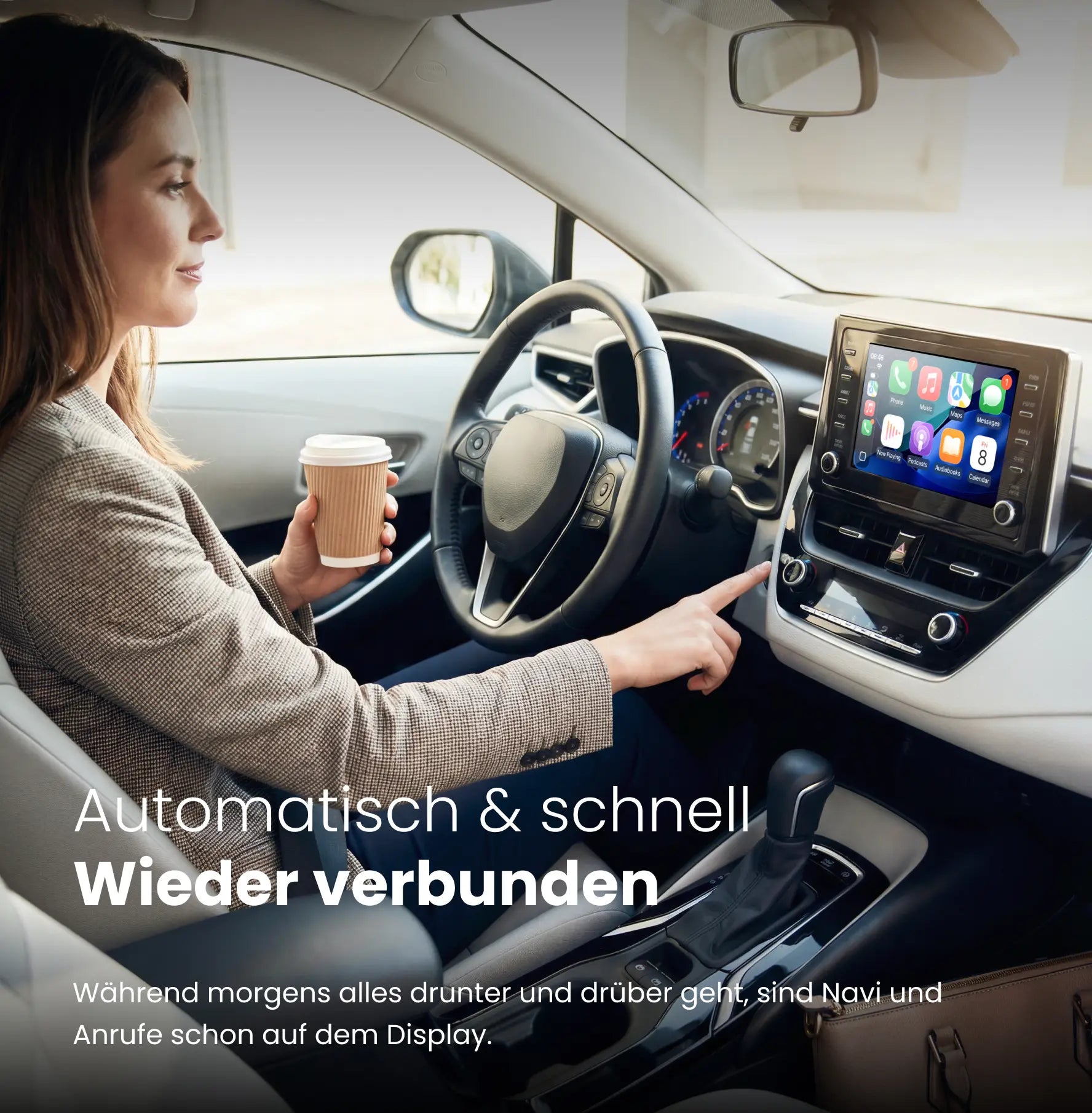 Ottocast® Mini Tube Wireless CarPlay und Android Auto Adapter