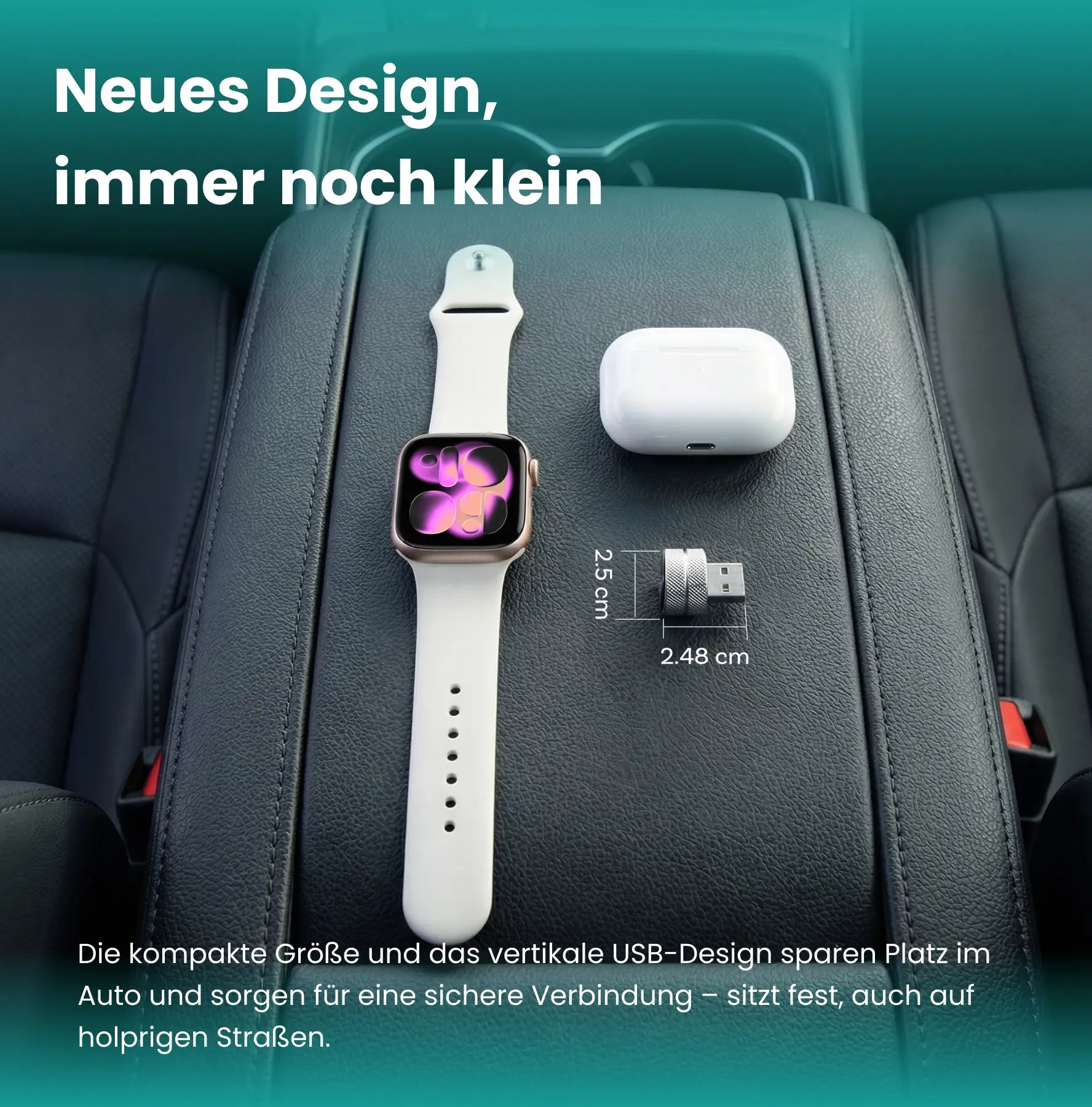 Ottocast® Mini Tube Wireless CarPlay und Android Auto Adapter