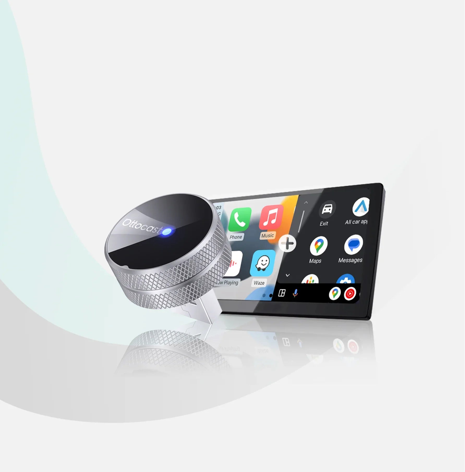 Ottocast® Mini Tube Wireless CarPlay und Android Auto Adapter