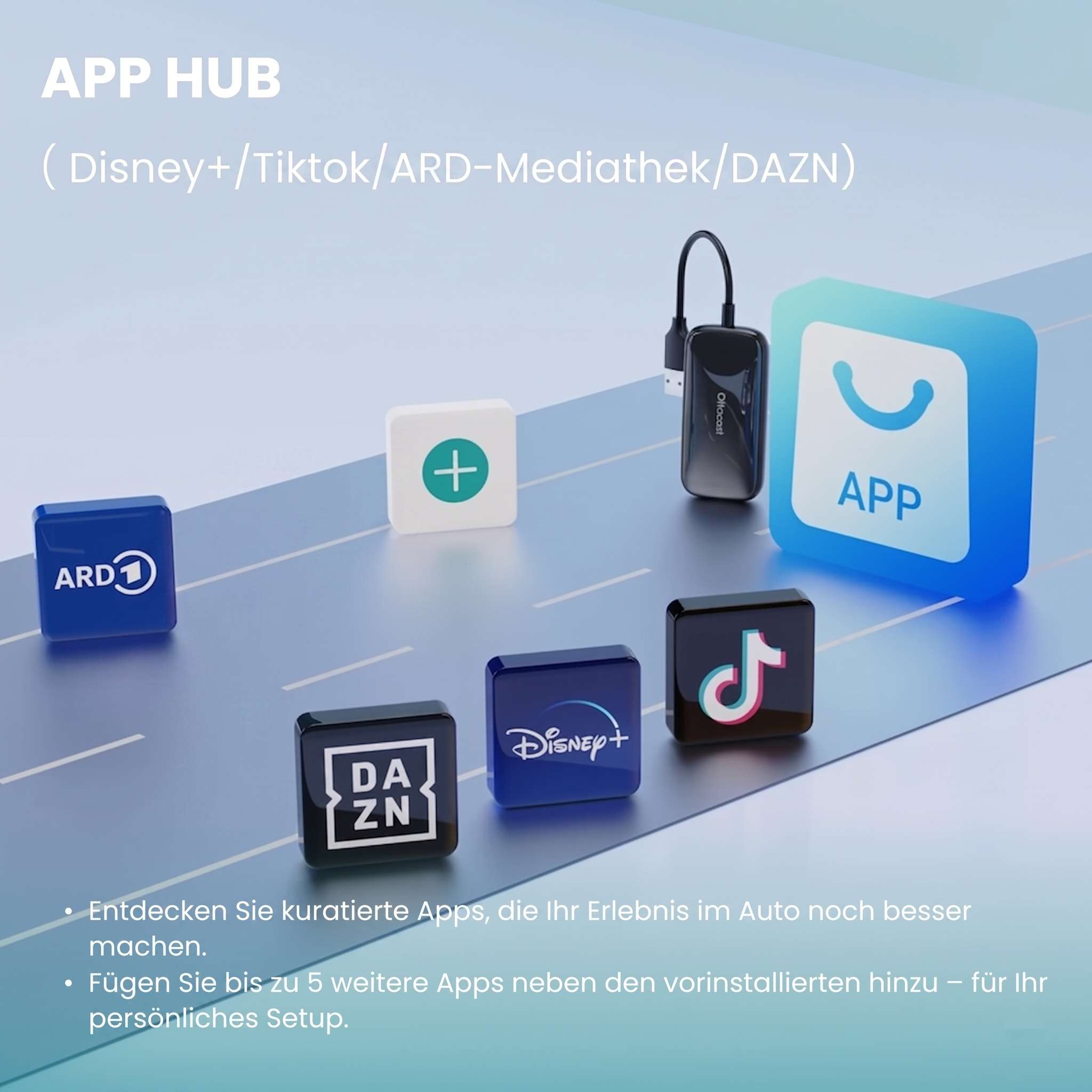 Ottocast® Play2Video Ultra All-in-1-Adapter mit App Hub