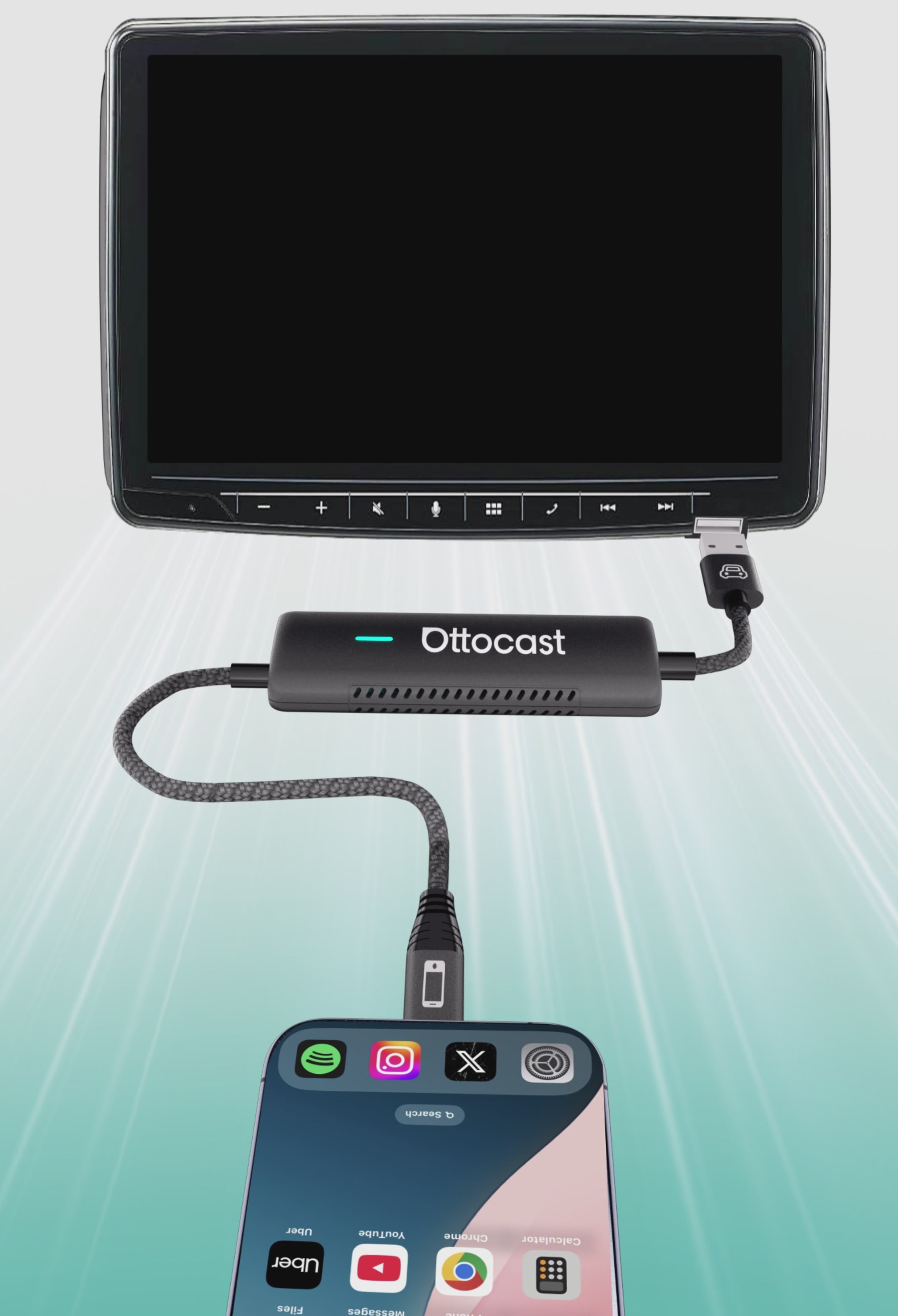 Ottocast® Mirror Touch Wireless CarPlay Adapter