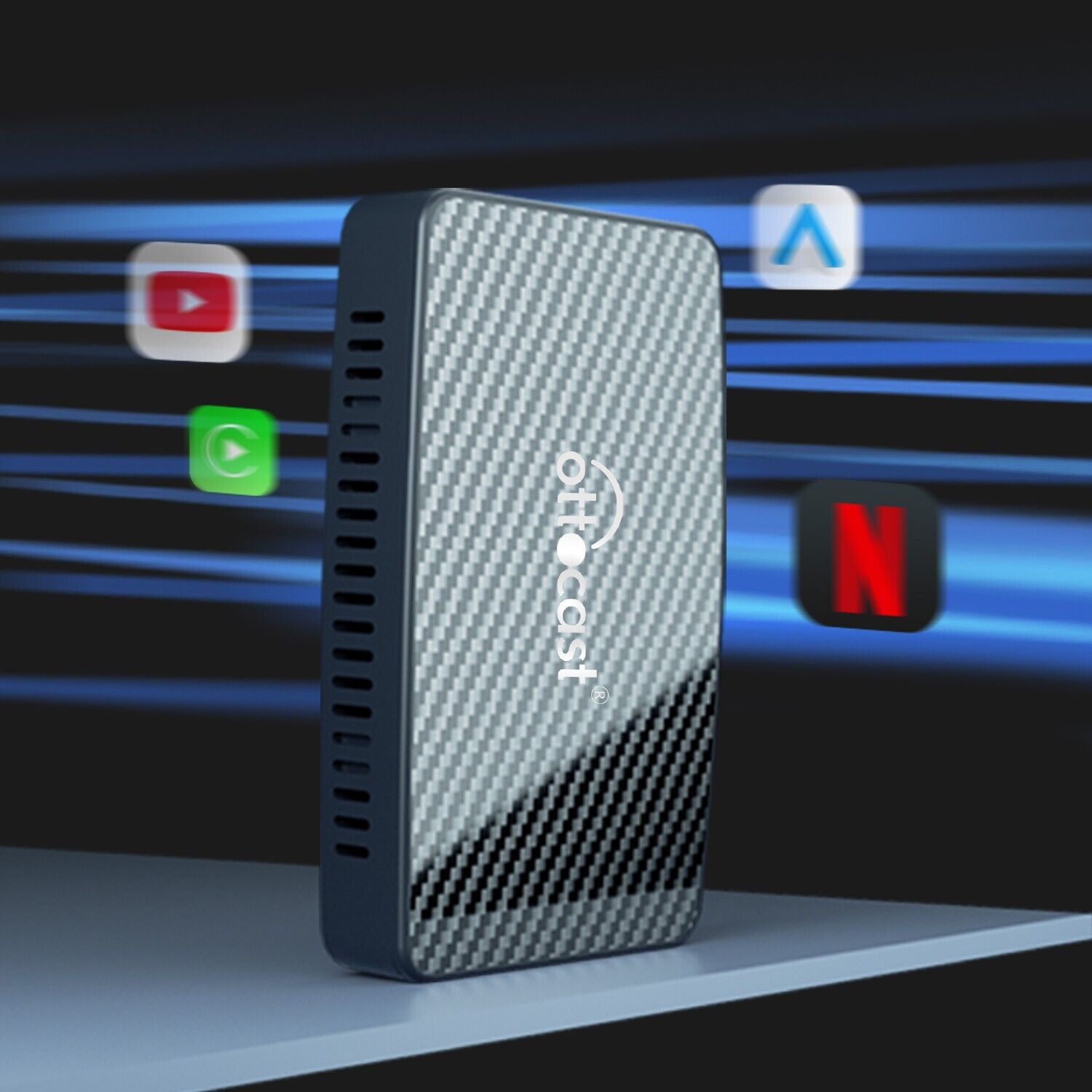 Play2Video Wireless CarPlay/ Android Auto all-in-one adapter, support Netflix and YouTube