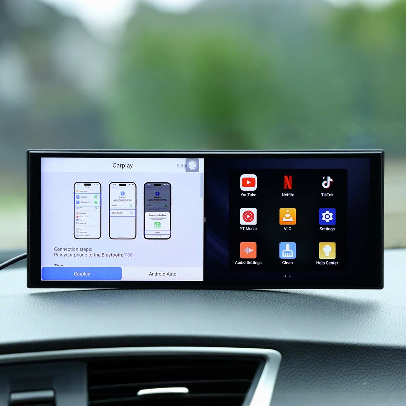 Ottocast® Screen Flow Wireless CarPlay & Android Auto Display