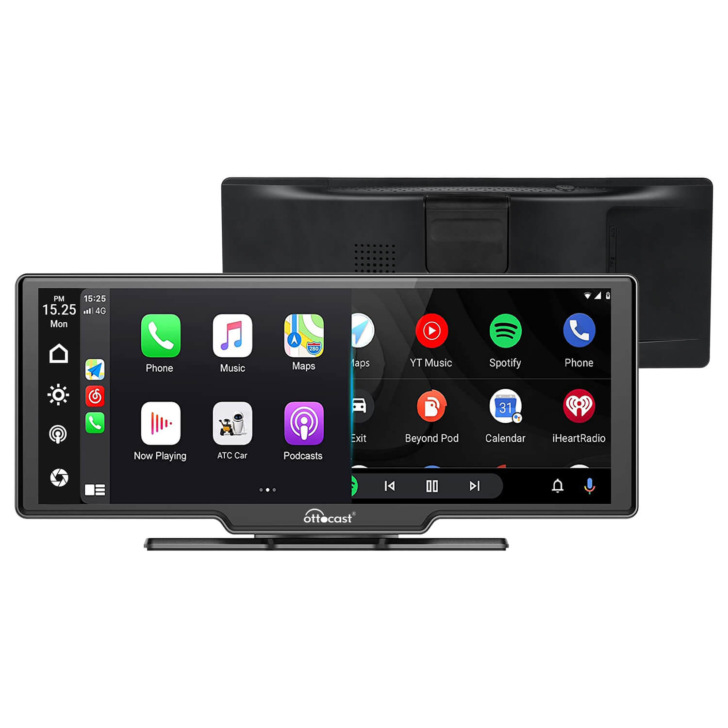 Portable 10" Apple CarPlay & Android Auto car display screen