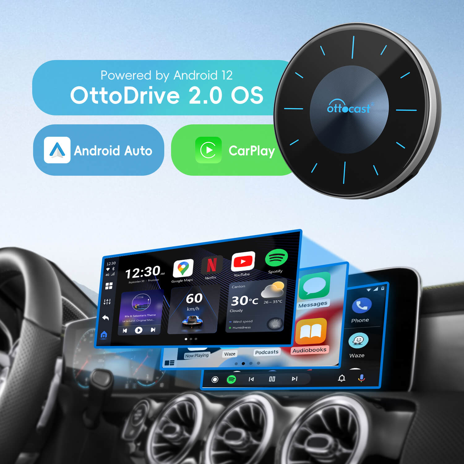 Ottocast® P3 CarPlay AI Box